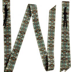 Showman Premium Quality Southwest Print Nylon tie strap and Off Billet set